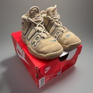 Nike Air More Uptempo 96 Limestone Khaki Brown Sneaker Size 10C DQ6200-200
